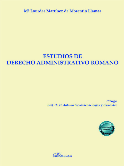 Title details for Estudios de derecho administrativo romano. by Mª Lourdes Martínez de Morentin Llamas - Available